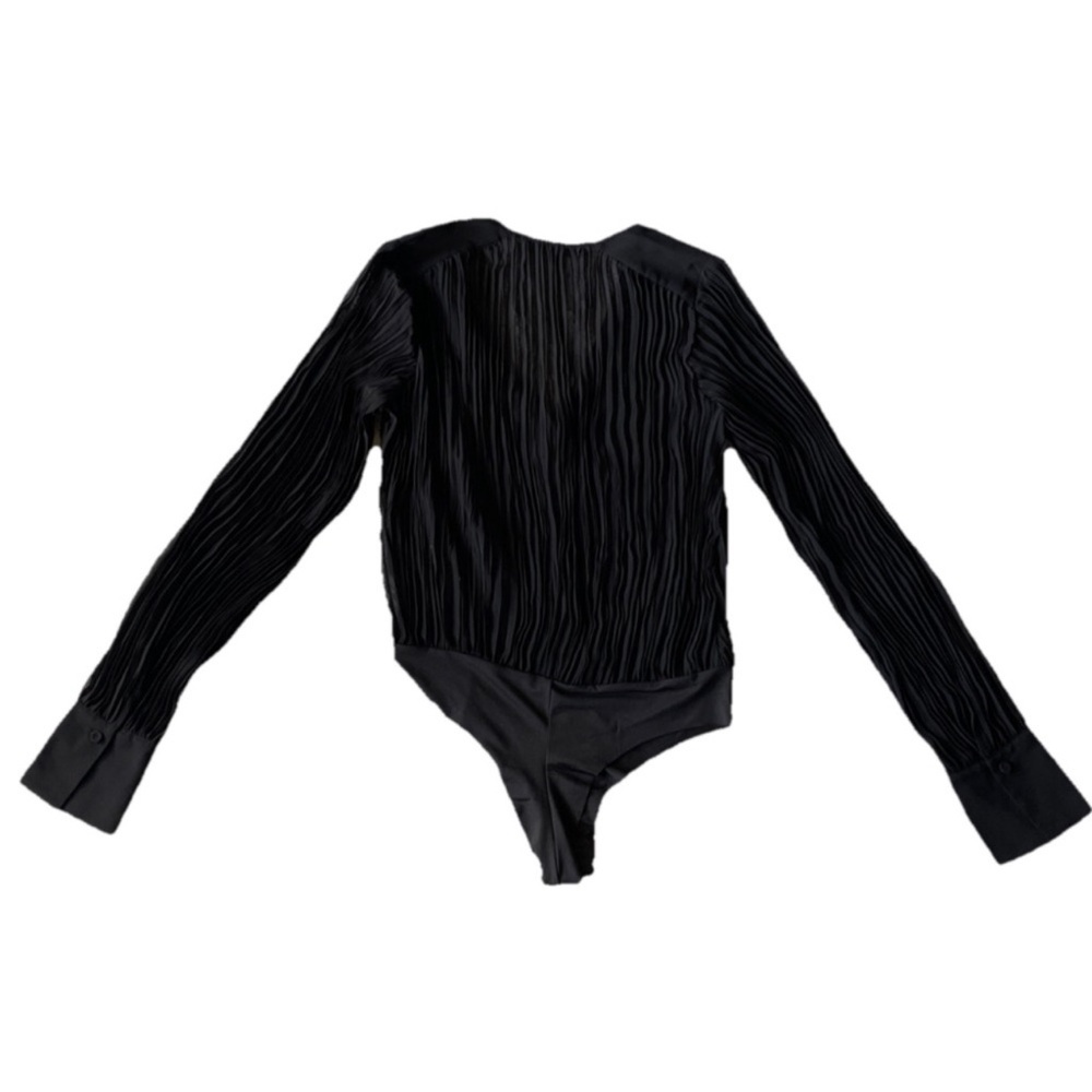 Favorite Daughter The Change Me Plisse Bodysuit in Black Size Small - Picture 4 of 7